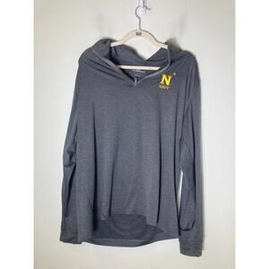 Vansport Navy Charcoal Gray Long Sleeve Performance Style Shirt Sz L